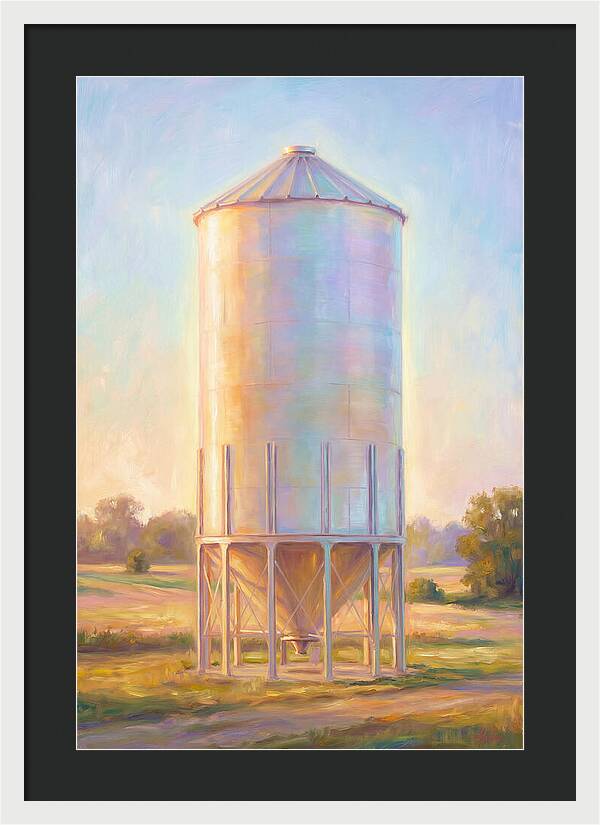 Grain Silo At Dusk
