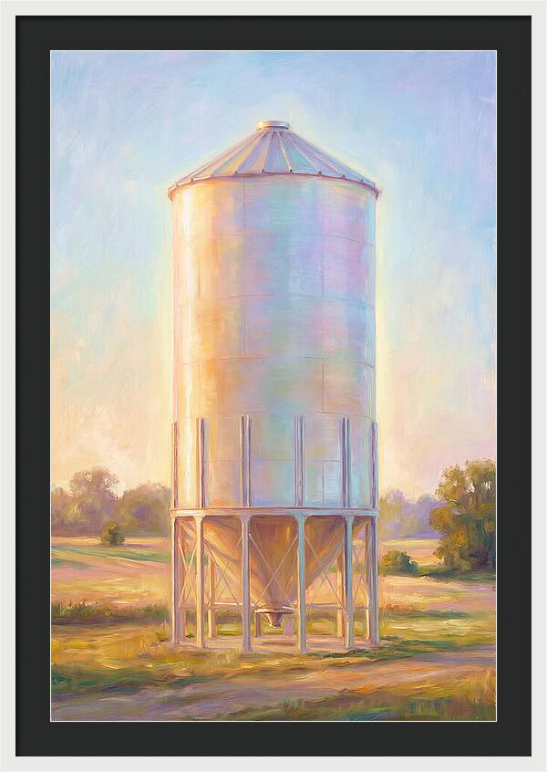 Grain Silo At Dusk
