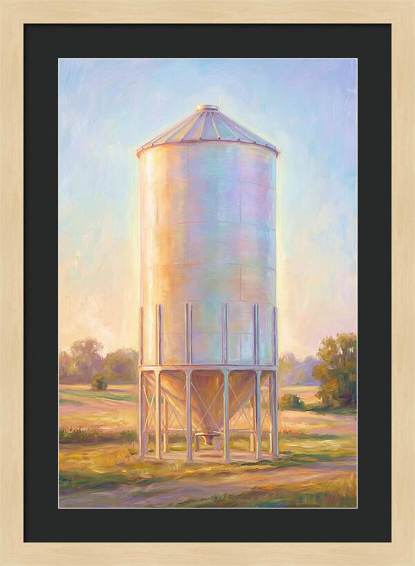 Grain Silo At Dusk