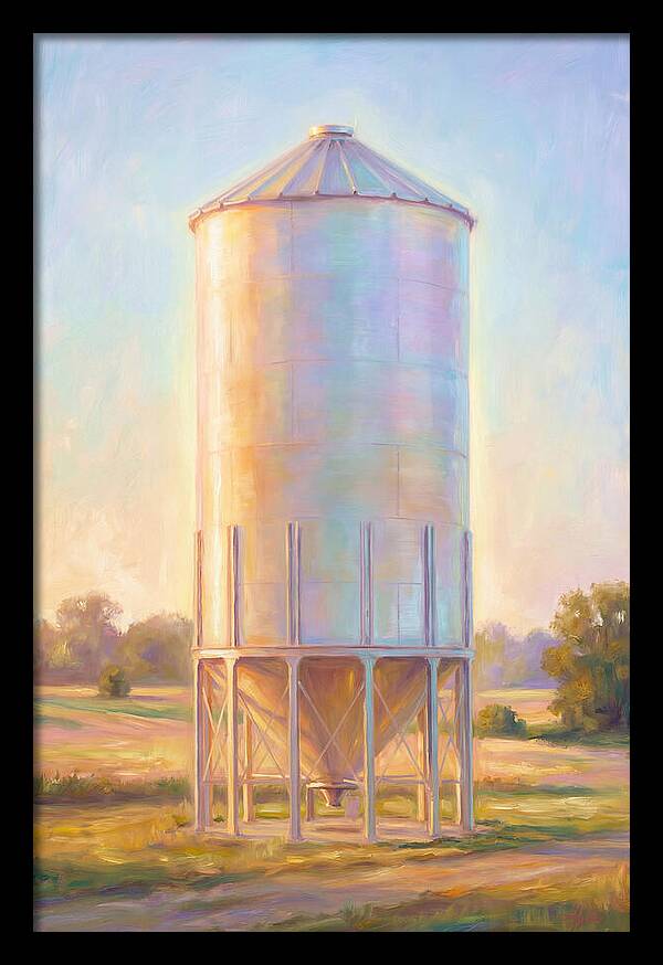 Grain Silo At Dusk