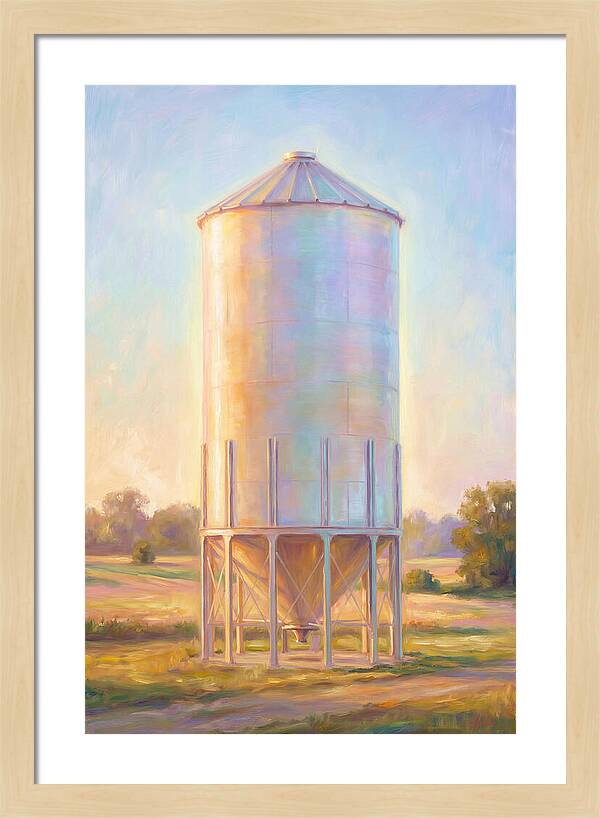 Grain Silo At Dusk