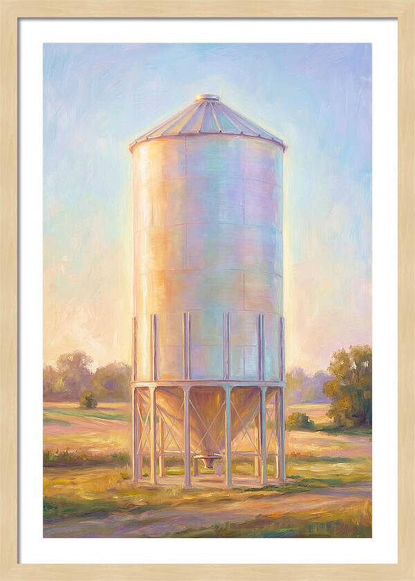 Grain Silo At Dusk