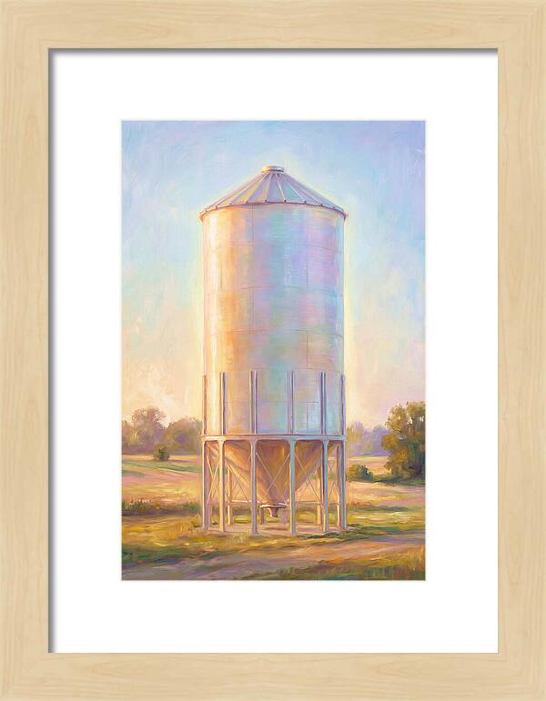 Grain Silo At Dusk