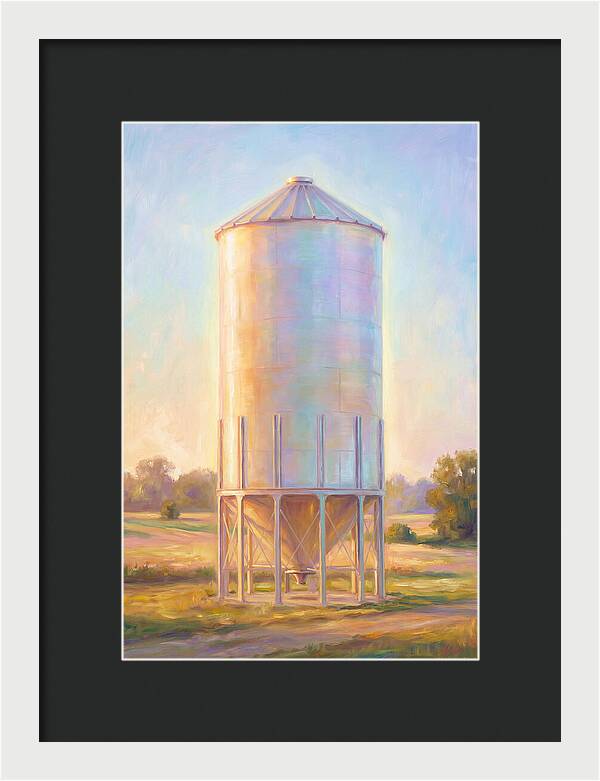 Grain Silo At Dusk
