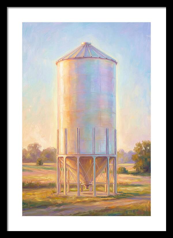 Grain Silo At Dusk