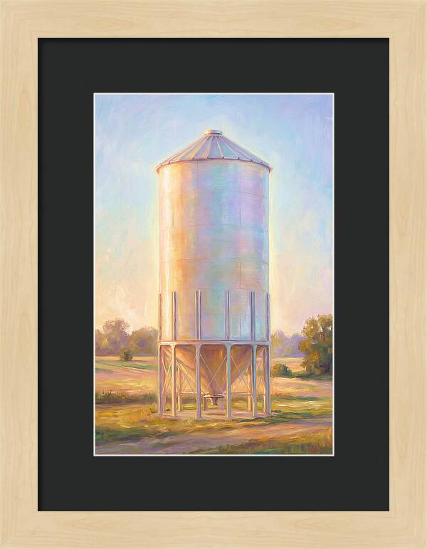 Grain Silo At Dusk