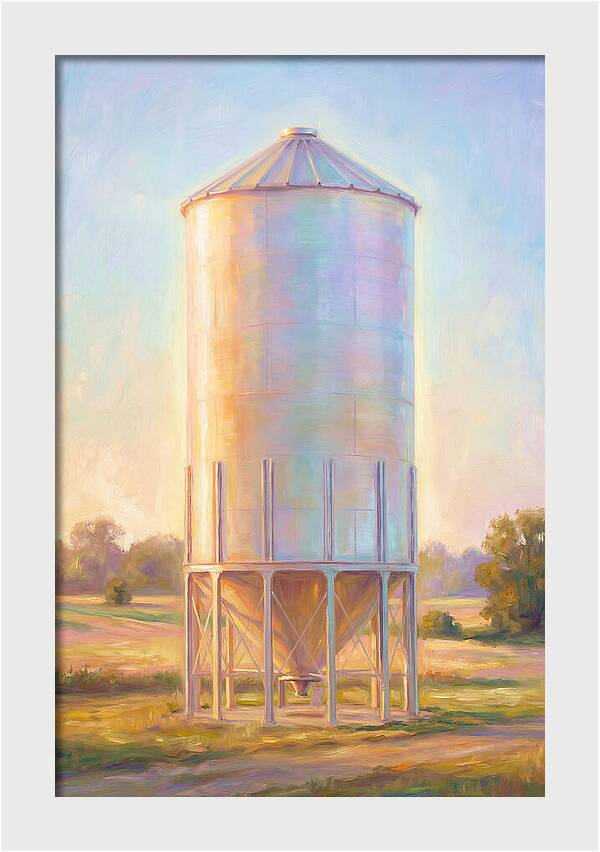 Grain Silo At Dusk