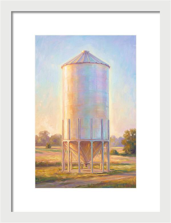 Grain Silo At Dusk