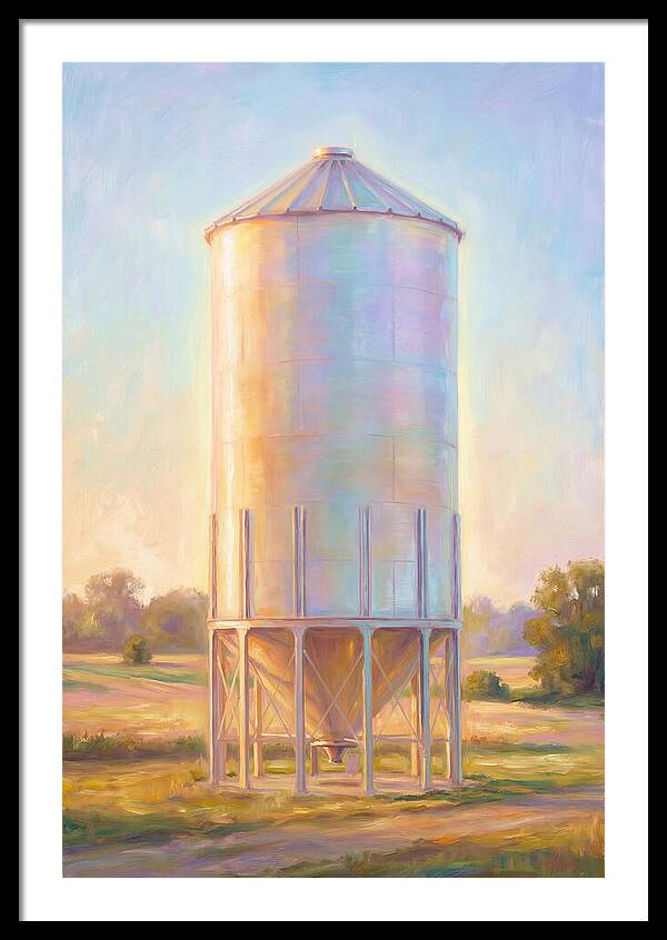 Grain Silo At Dusk