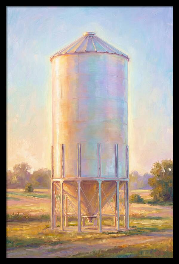 Grain Silo At Dusk