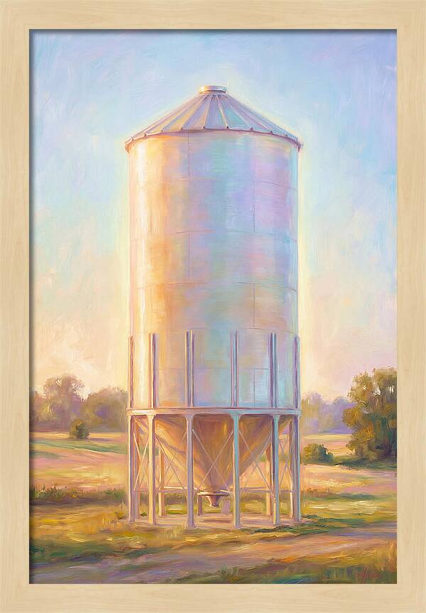 Grain Silo At Dusk