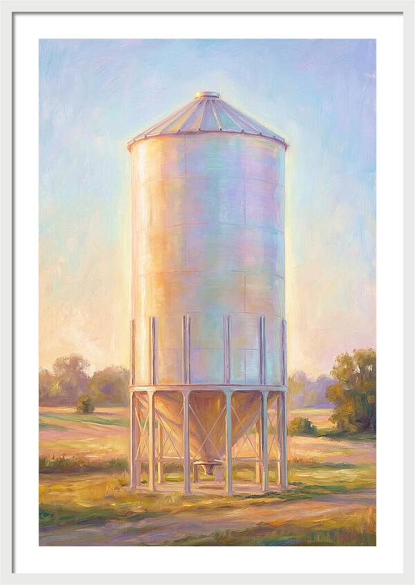 Grain Silo At Dusk