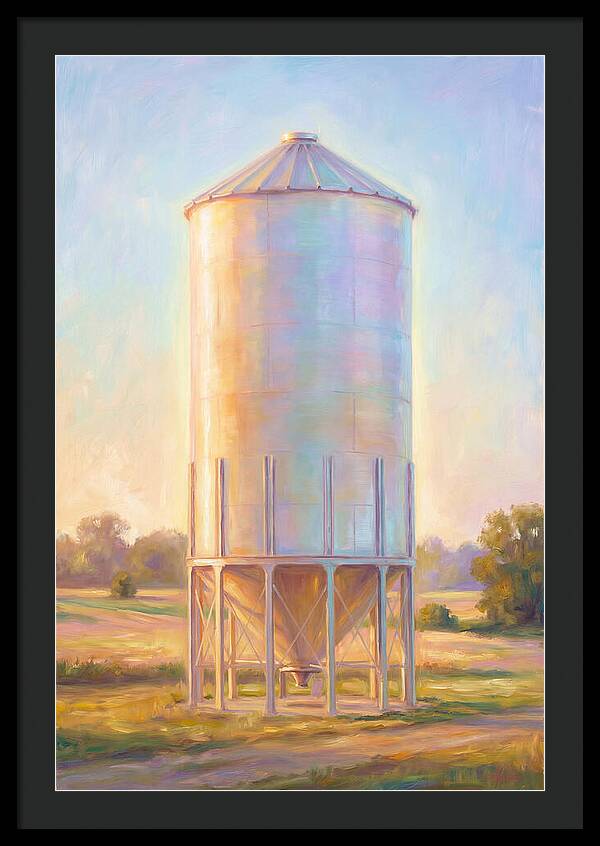 Grain Silo At Dusk