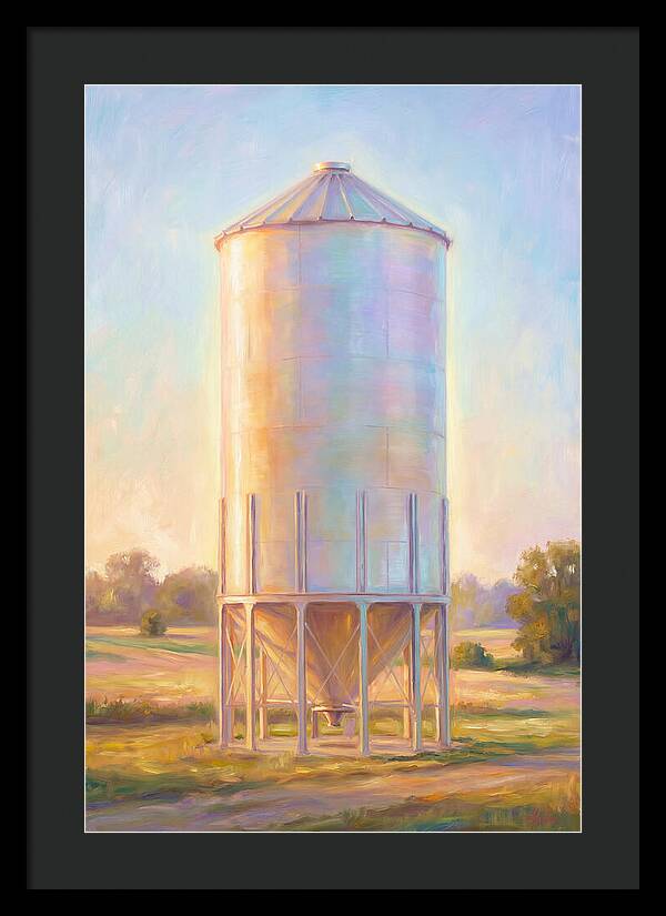 Grain Silo At Dusk