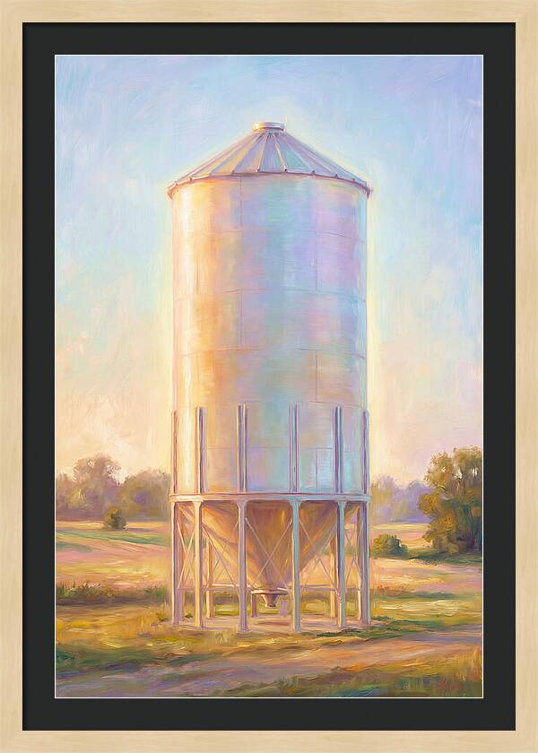 Grain Silo At Dusk