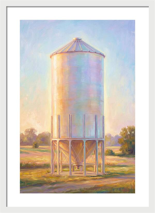 Grain Silo At Dusk
