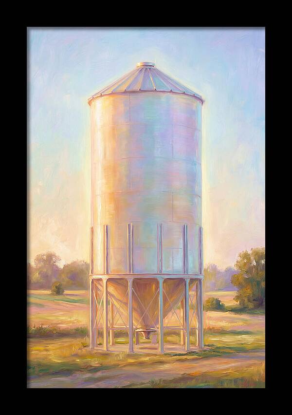 Grain Silo At Dusk