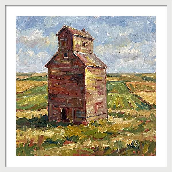 Grain Silo Under Blue Skies