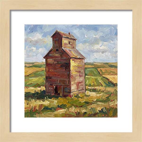 Grain Silo Under Blue Skies