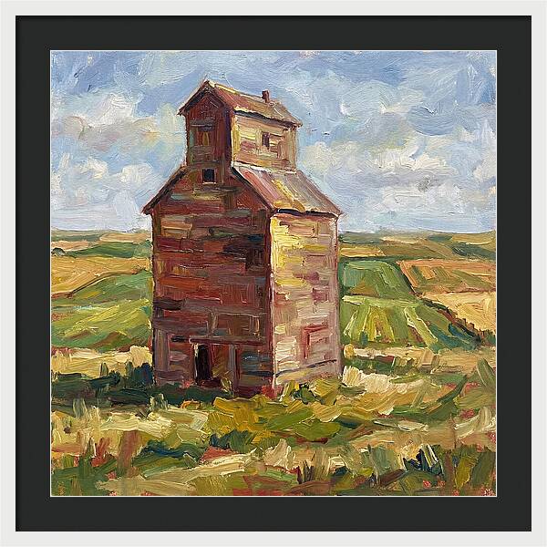 Grain Silo Under Blue Skies