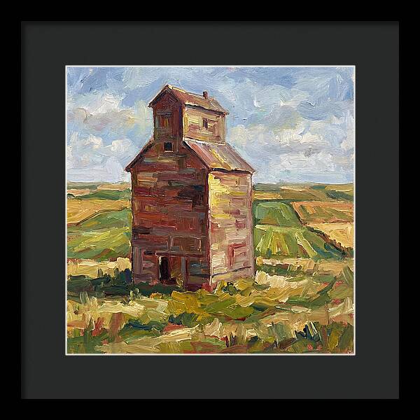 Grain Silo Under Blue Skies