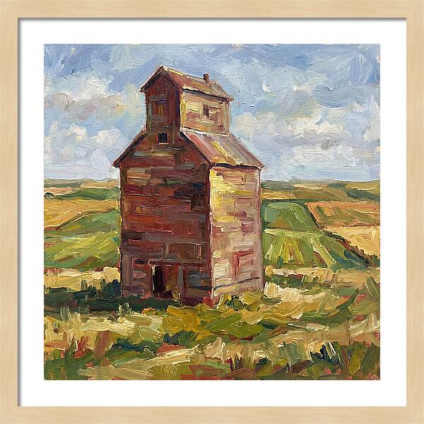 Grain Silo Under Blue Skies