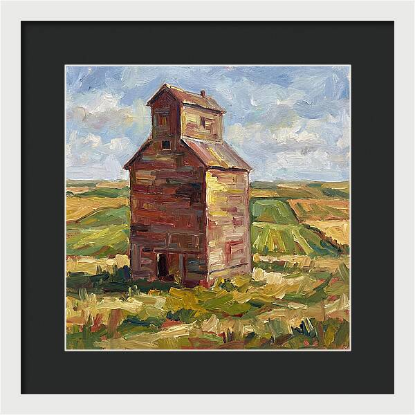 Grain Silo Under Blue Skies