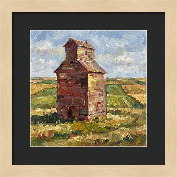 Grain Silo Under Blue Skies