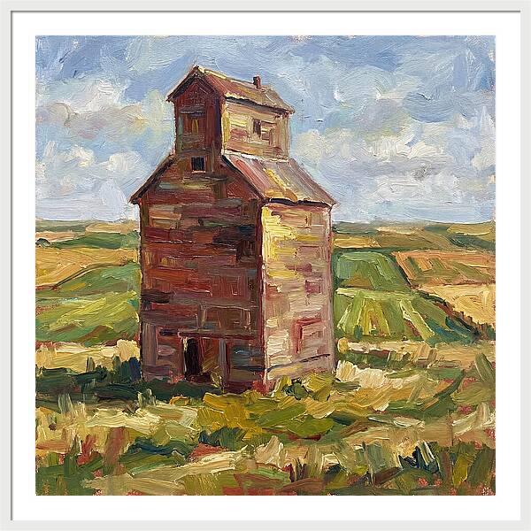 Grain Silo Under Blue Skies