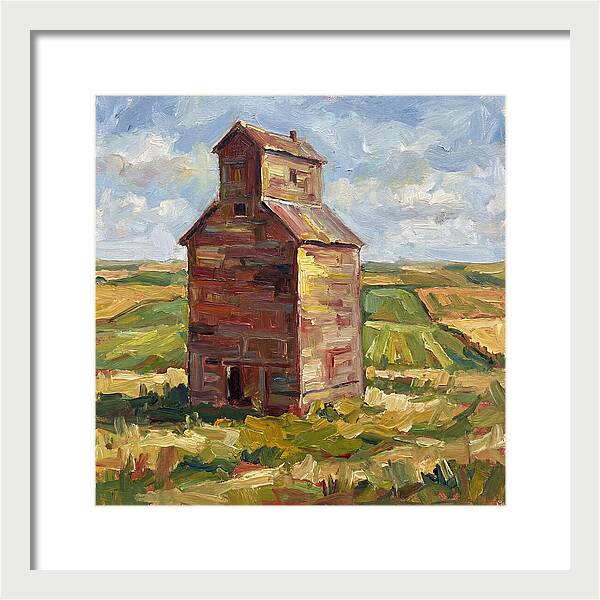 Grain Silo Under Blue Skies