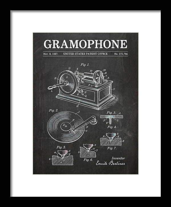 Gramophone Chalkboard Patent Us372786a