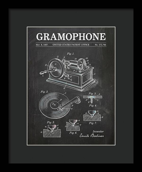 Gramophone Chalkboard Patent Us372786a