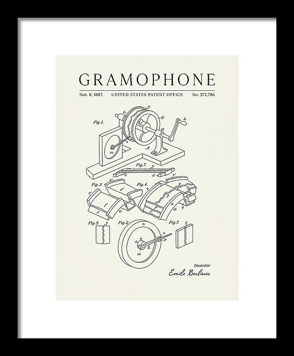 Gramophone Minimalist Patent Us372786a