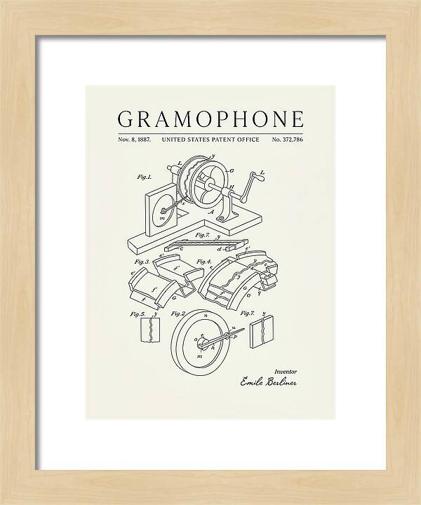 Gramophone Minimalist Patent Us372786a