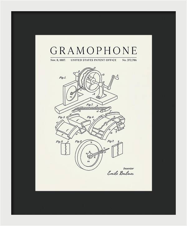 Gramophone Minimalist Patent Us372786a