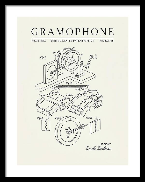 Gramophone Minimalist Patent Us372786a