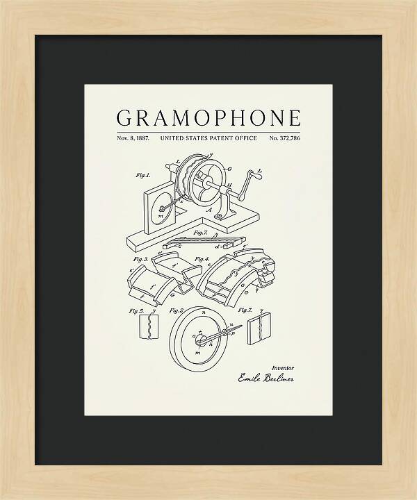 Gramophone Minimalist Patent Us372786a
