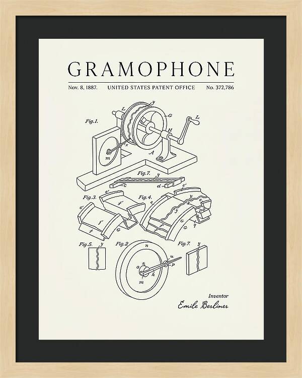Gramophone Minimalist Patent Us372786a