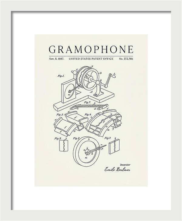 Gramophone Minimalist Patent Us372786a