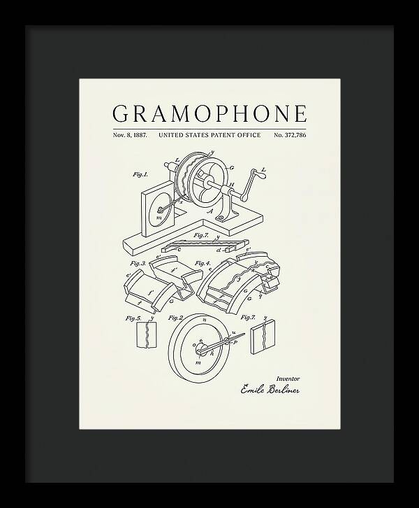 Gramophone Minimalist Patent Us372786a