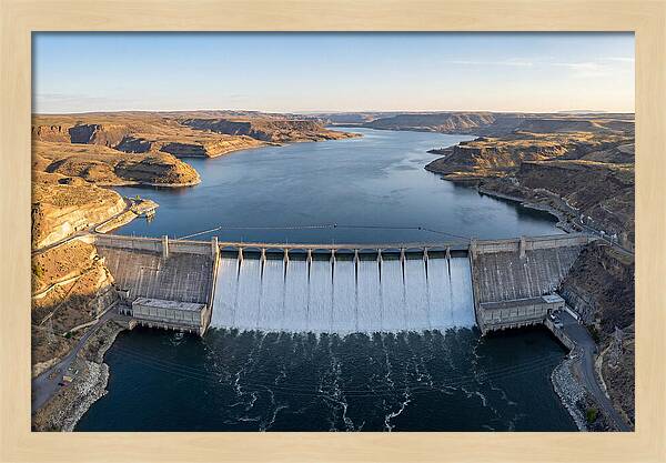 Grand Coulee Dam At Sunset