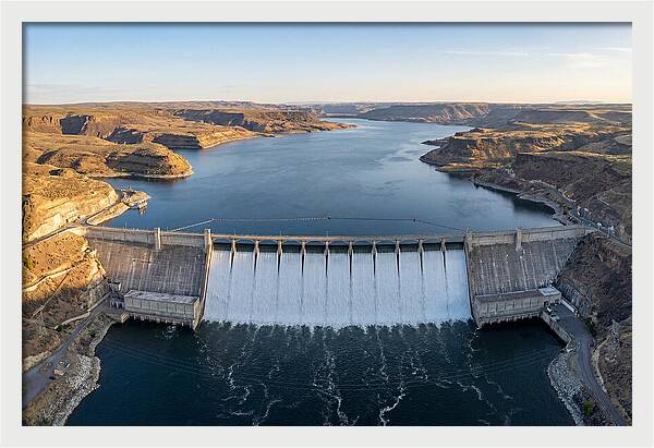 Grand Coulee Dam At Sunset