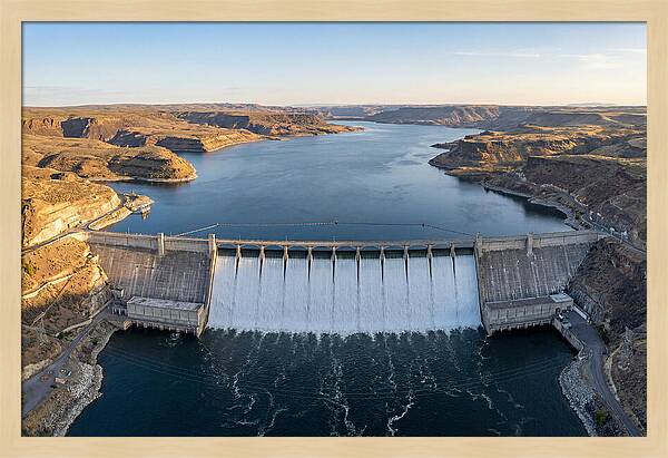 Grand Coulee Dam At Sunset