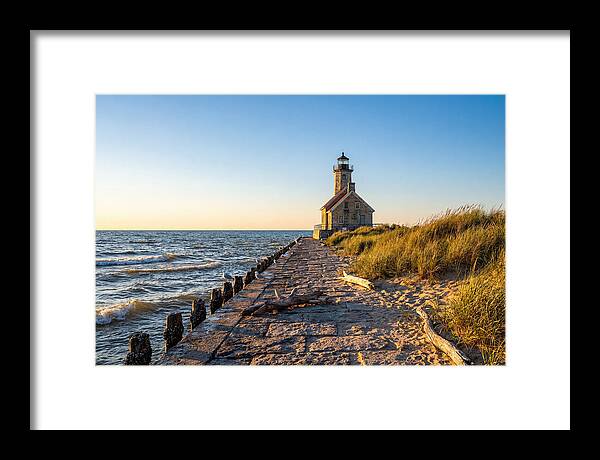 Grand Haven Pier Light At Sunset