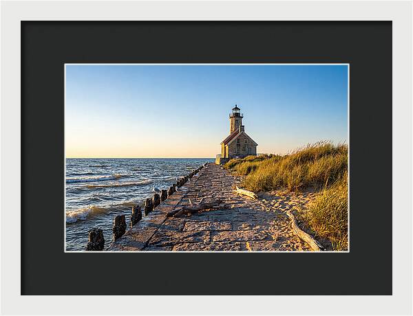 Grand Haven Pier Light At Sunset