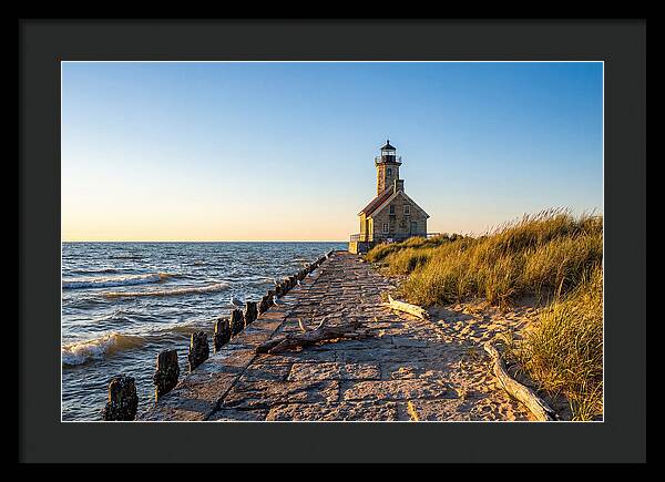 Grand Haven Pier Light At Sunset