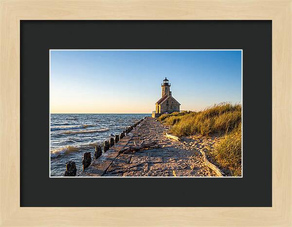 Grand Haven Pier Light At Sunset