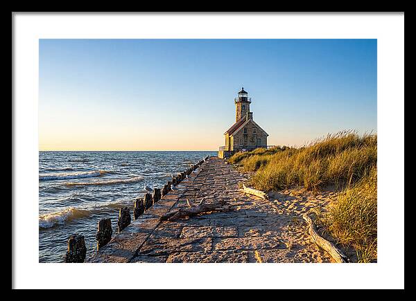 Grand Haven Pier Light At Sunset