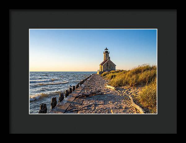 Grand Haven Pier Light At Sunset