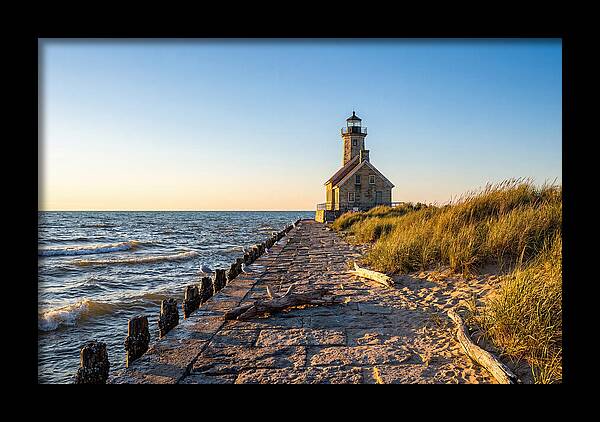 Grand Haven Pier Light At Sunset